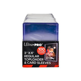 Ultra Pro: 3x4 inch Regular Toploader + Soft Sleeves (100ct)