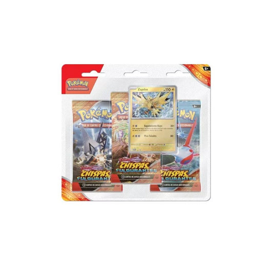 Pokémon TCG: Scarlet & Violet - Chispas Fulgurantes - 3-Pack Blister MIX (Spanish) / Latam