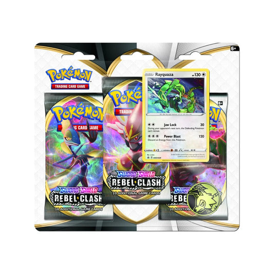 Pokémon TCG: Rebel Clash 3-Pack Blister Rayquaza/ Duraludon (Assorted)