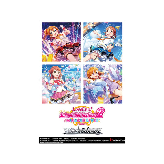Weiß Schwarz - Love Live School idol festival 2 MIRACLE LIVE! Booster Display (16 Packs)