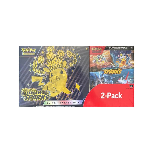 Pokémon TCG: Scarlet & Violet - Surging Sparks - Costco 2-Pack: ETB + Booster Bundle